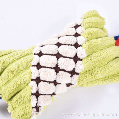 Durable teeth cleaning molar squeaky dog chew toy